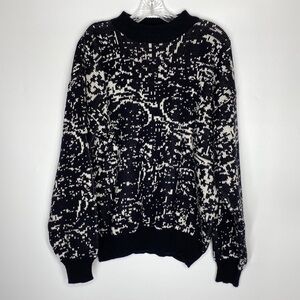 Vintage Arbor Way Black & White Sweater Size Large